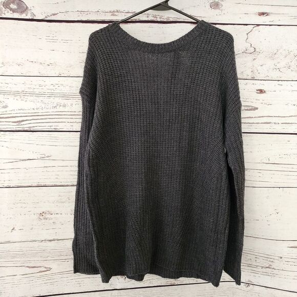 Alison Andrews Gray Open Back Sweater Large NWT - Picture 3 of 4